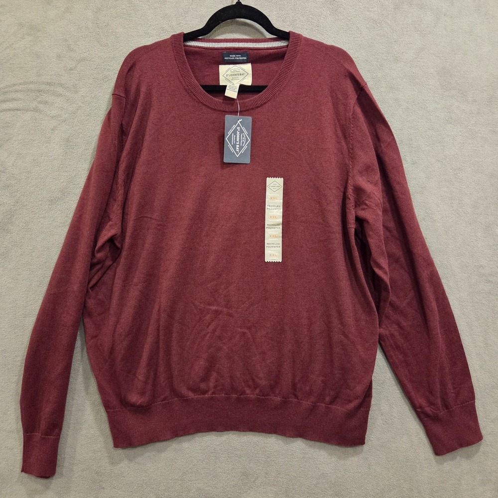 NWT St. John's Bay Lightweight Sweater‎ Men's Size XXL Cozy Comfy Casual Classic